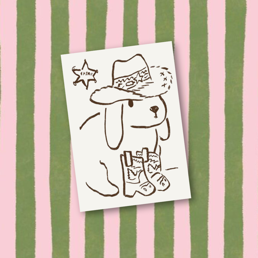 Carte postale - Sheriff Bunny 𝜗ৎ