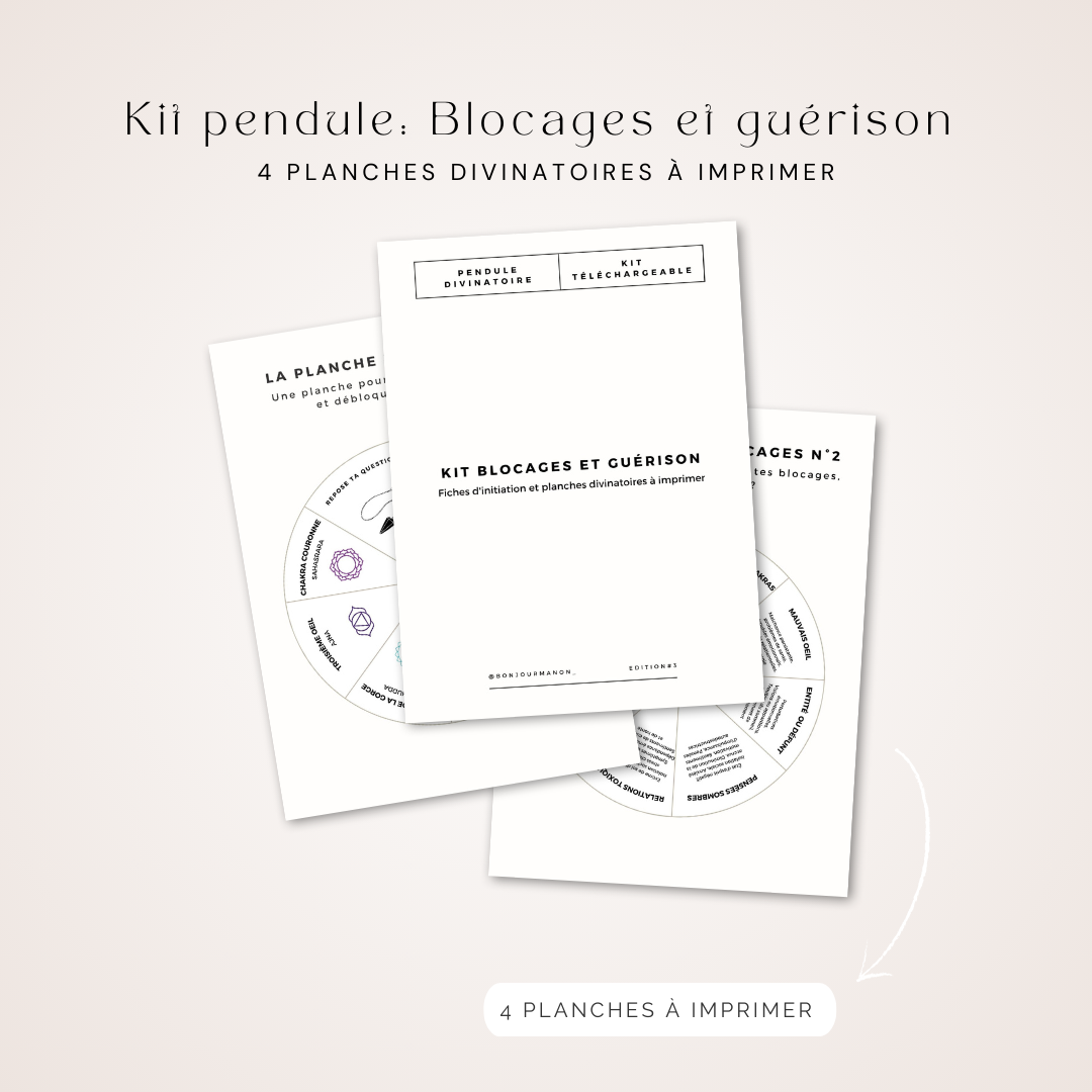 Kit pendule divinatoire : Blocages et guérison